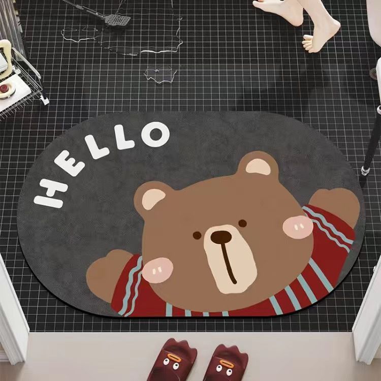 Cartoon-Themed Plush Area Mat