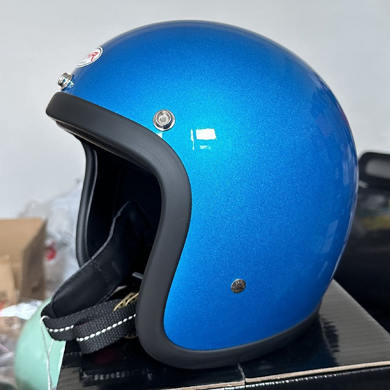 Classic Cruiser Motorcycle Safety Helmet Bowlift