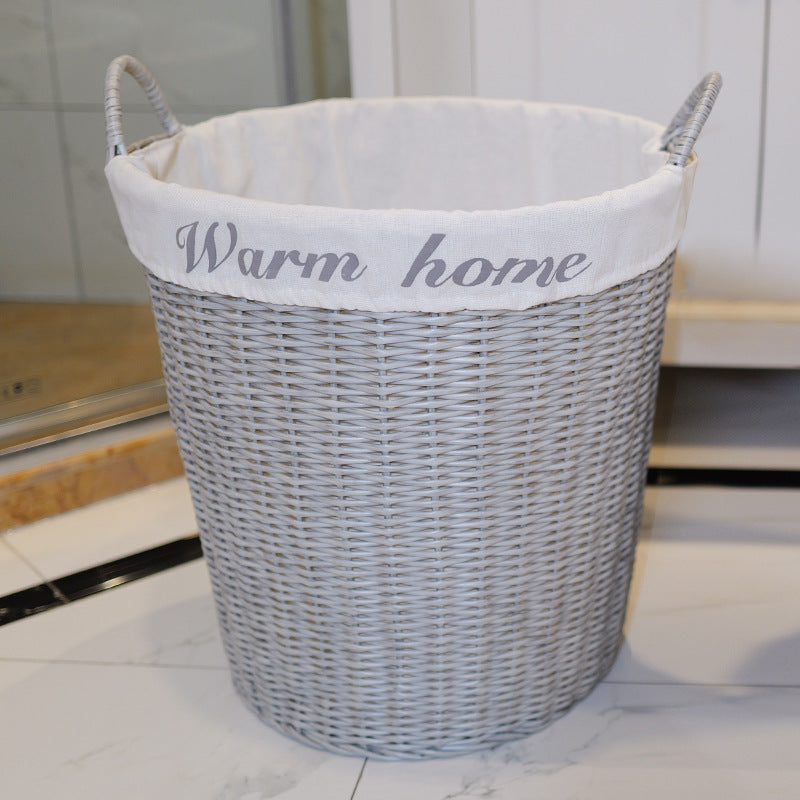 Washing Basket Set Made of Woven Material Bowlift