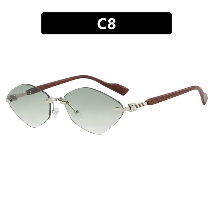 Women's geometric sunglasses with luxurious wooden arms and polarized lenses Bowlift