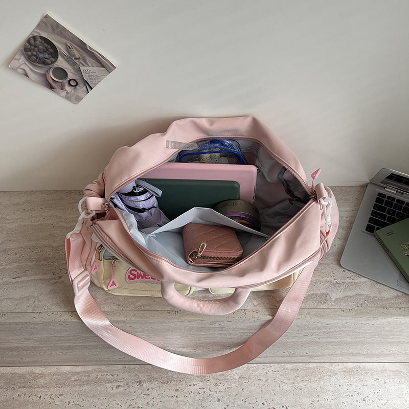 Sporty Shoulder Bag With Multifunctional Compartments Bowlift