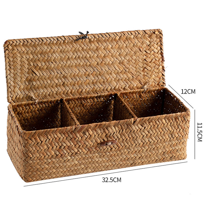 Unisex storage box made of handwoven natural material Bowlift