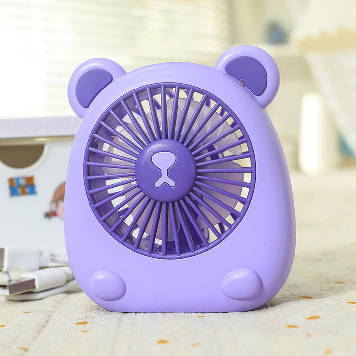 Women Portable Mini Table Fan in Cute Bear Design Bowlift