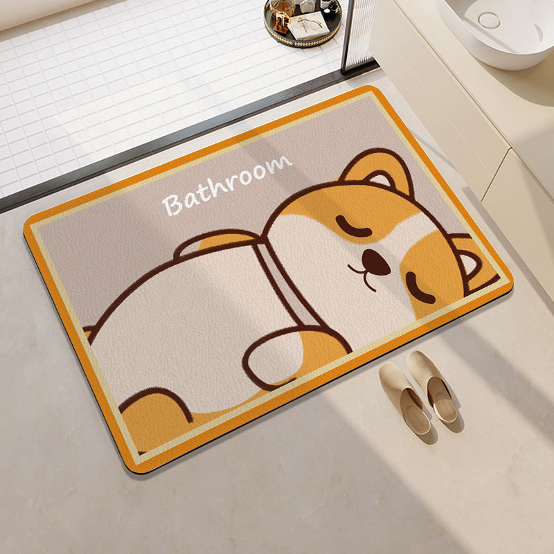 Geometric Patterned Memory Foam Bath Mat Bowlift