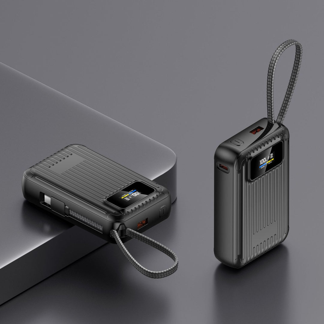 Compact power bank with intelligent LCD display and fast charging function Bowlift