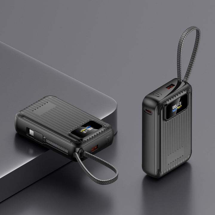 Compact power bank with intelligent LCD display and fast charging function Bowlift