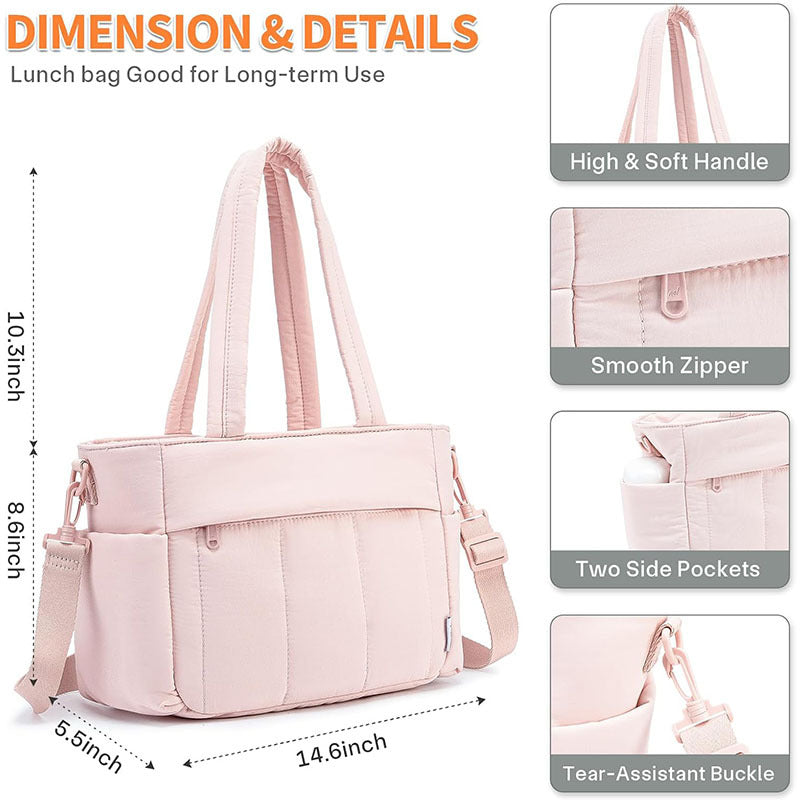 Stylish and Practical Tote Bag with Removable Shoulder Straps Bowlift
