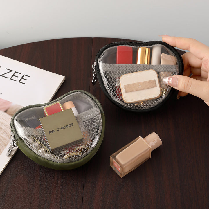 Compact Mesh Cosmetic Pouch