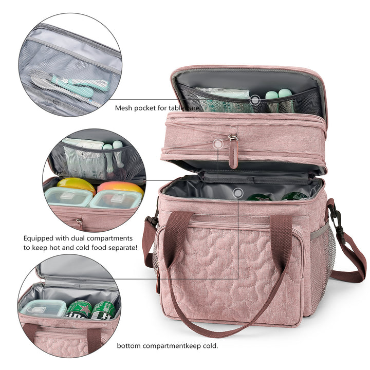 Cooler bag with insulated compartments and reinforced carrying system Bowlift