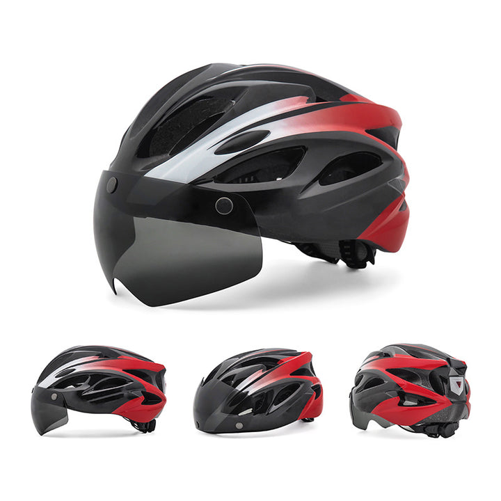 Aerodynamic Cycling Helmet with Integrated Visor Bowlift