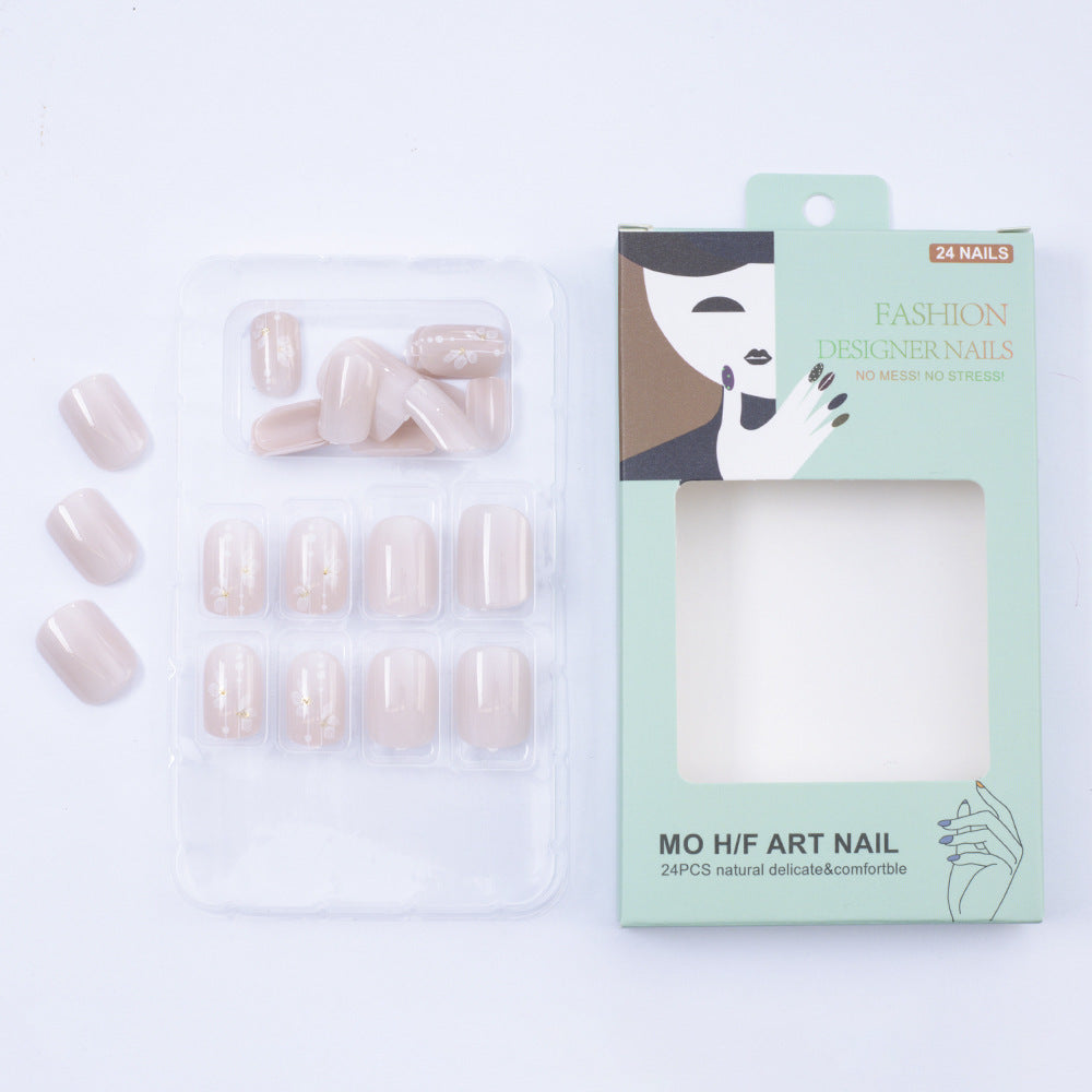 Delicate artificial nails with floral details Bowlift