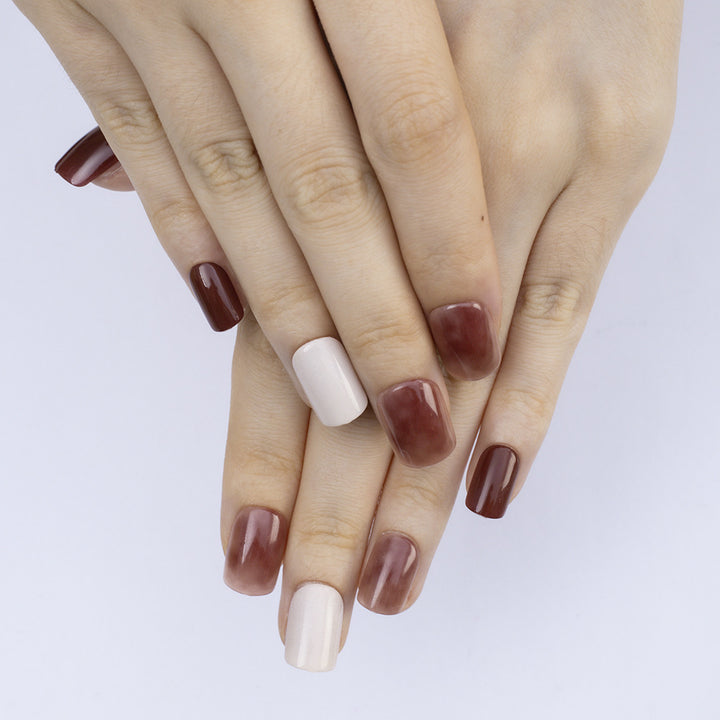 Nail set with elegant gradient and stylish surfaces Bowlift