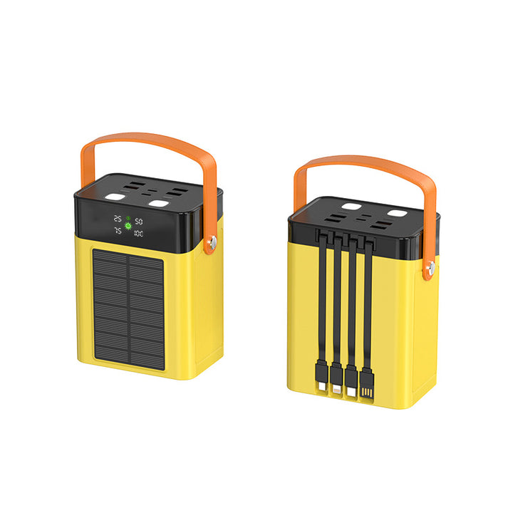 Portable solar power bank with multifunctional charging port and intuitive LED display Bowlift