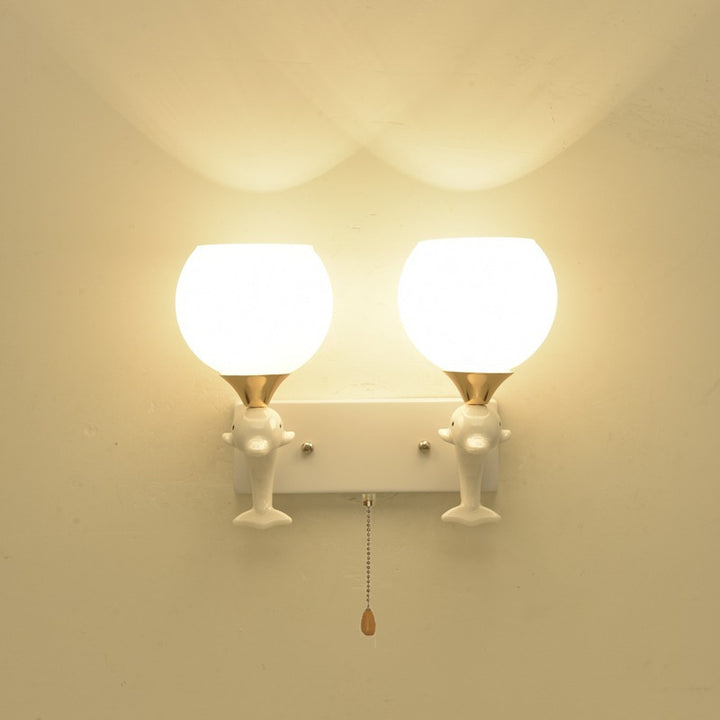 Dolphin-Themed Night Light Fixture