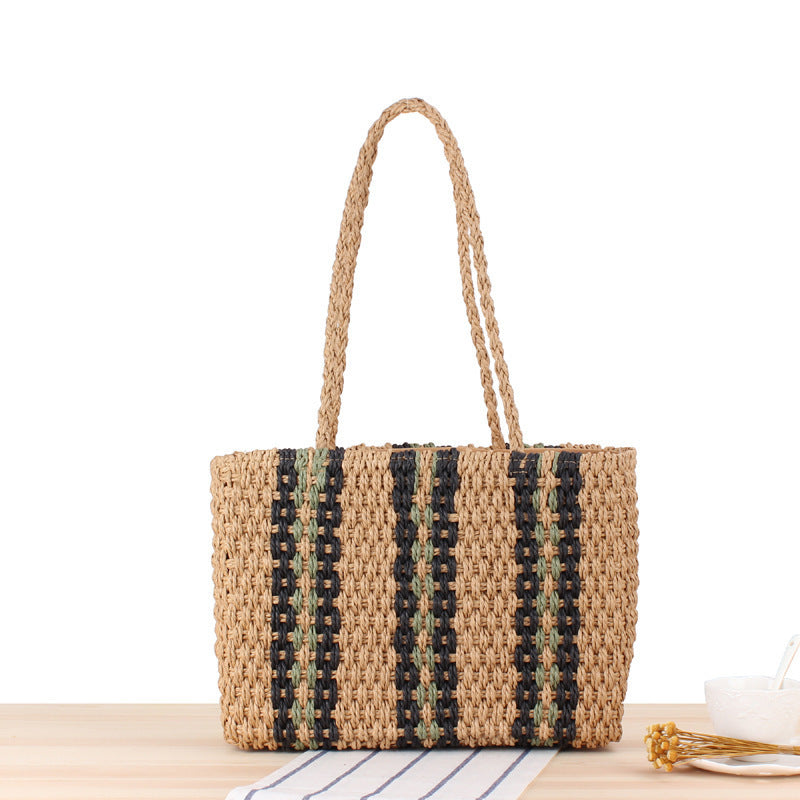 Beach bag in modern design with decorative stripes Bowlift