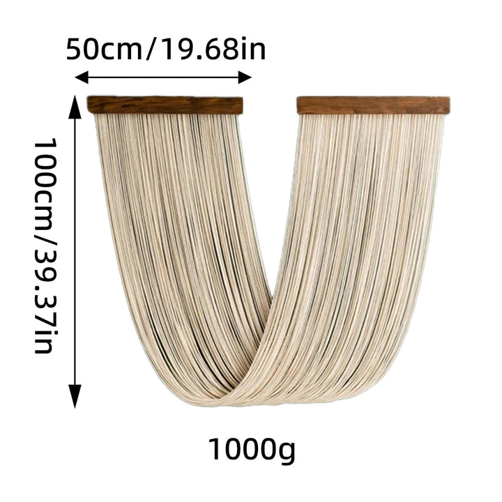 More elegant macrame wall hanging with wooden frame