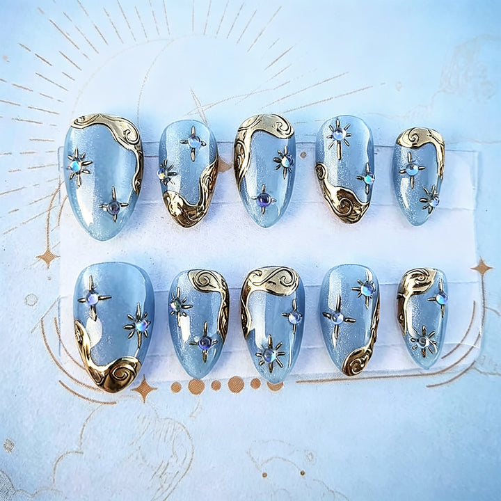 Elegant Press-On Nail Set Bowlift