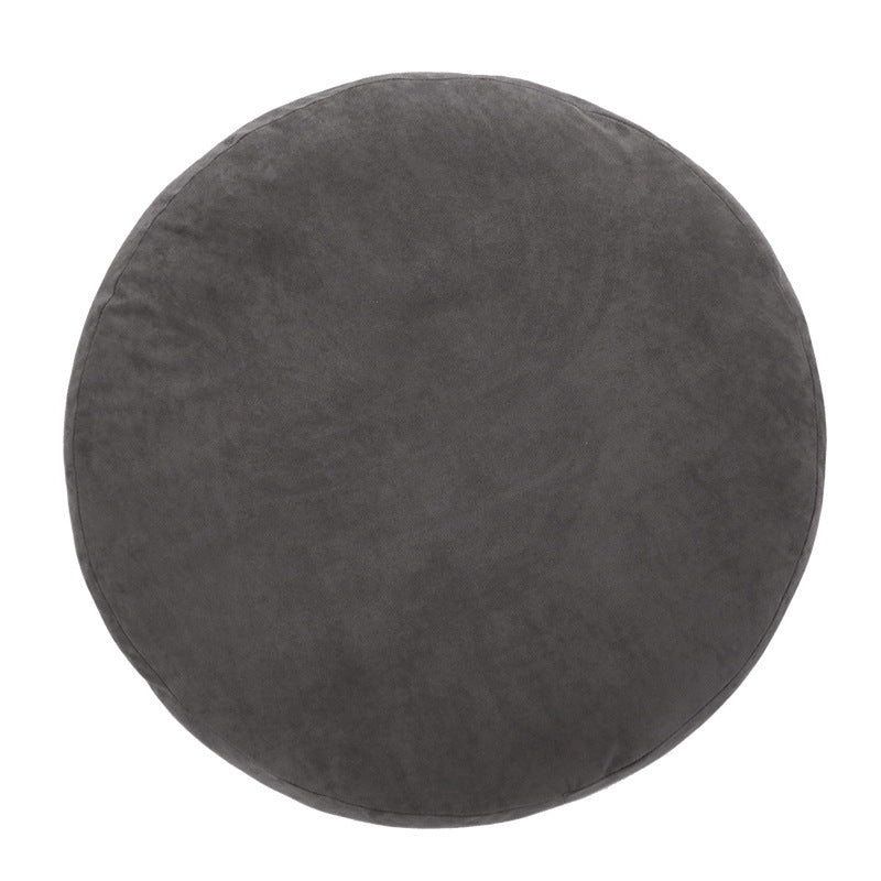 Round seat pouf with soft velvet cover, removable zipper, and shape-stable filling Bowlift