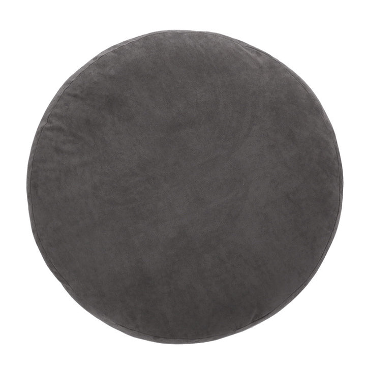 Round seat pouf with soft velvet cover, removable zipper, and shape-stable filling Bowlift