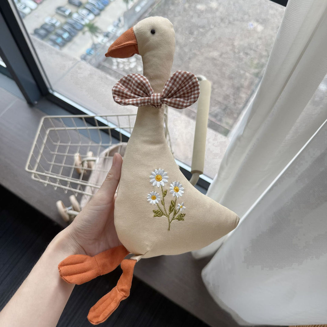 Superhero Linen Mouse Plush Doll with Removable Cape