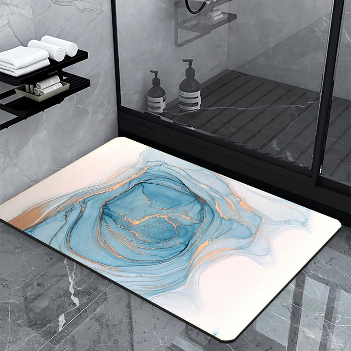 Luxury Marble-Effect Bath Mat Bowlift