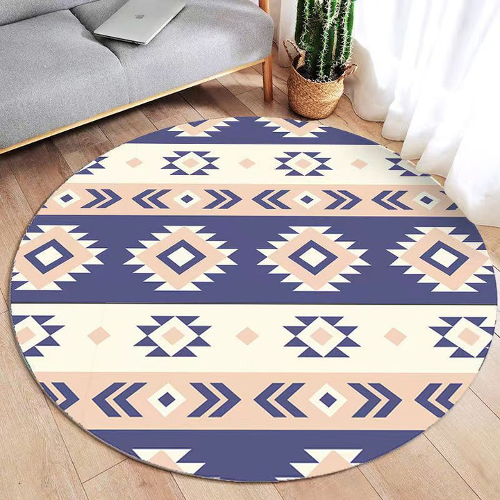 Bohemian Geometric Pattern Area Rug Bowlift