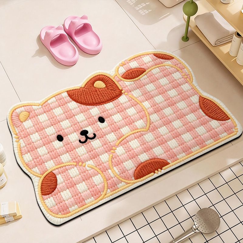Cute Plush Bear Bath Mat Bowlift