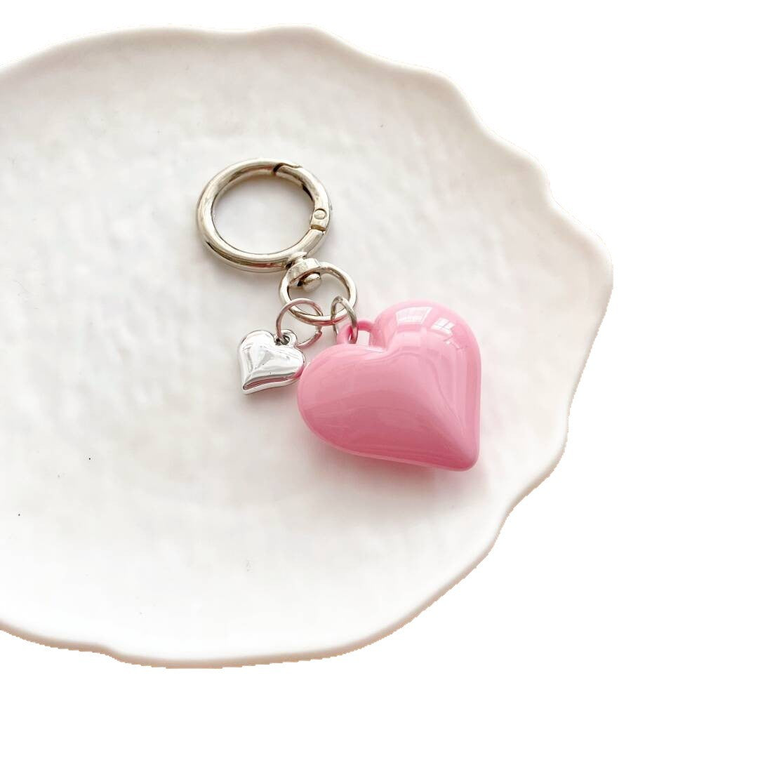 Heart-Shaped Charm Keychain Bowlift