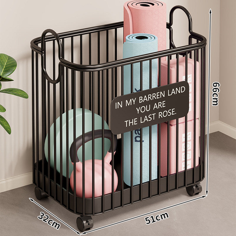 Vertical Rolling Organizer Cart for Yoga Mats and Home Fitness Gear
