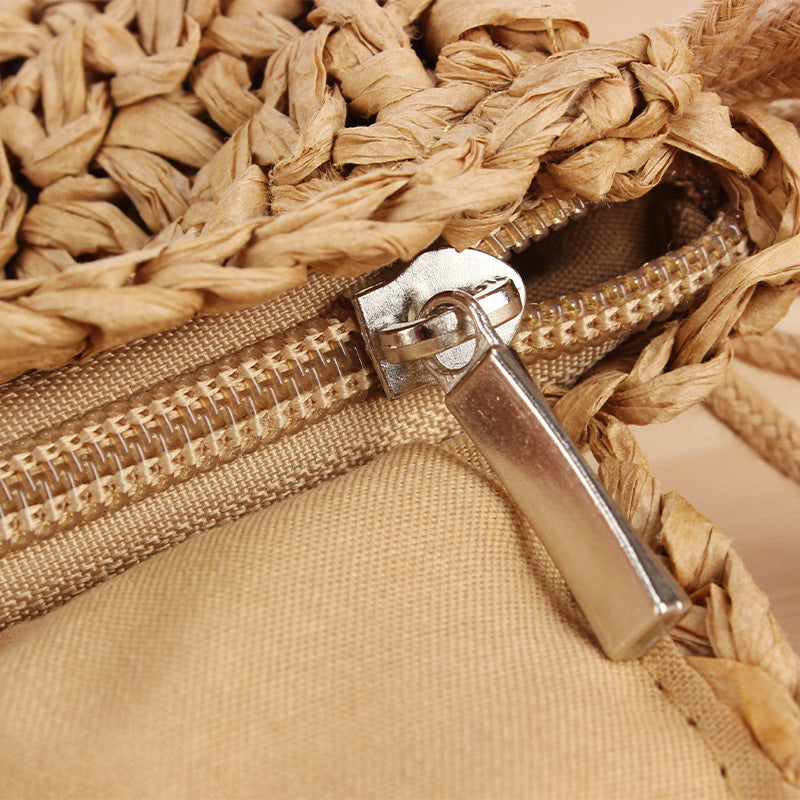 Braided Shoulder Bag in Creative Macrame Design Bowlift