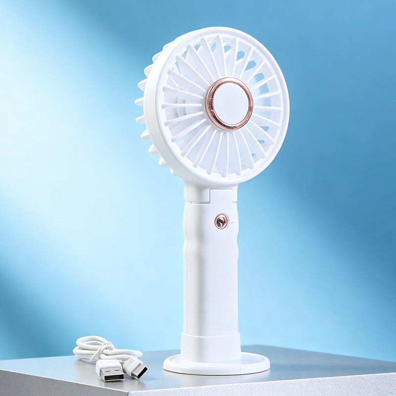 Women's portable handheld fan with powerful battery and innovative spray function Bowlift