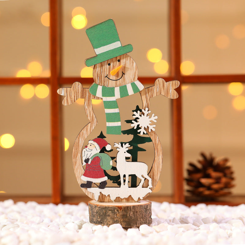 Decorative Wooden Christmas Tree Ornament Bowlift