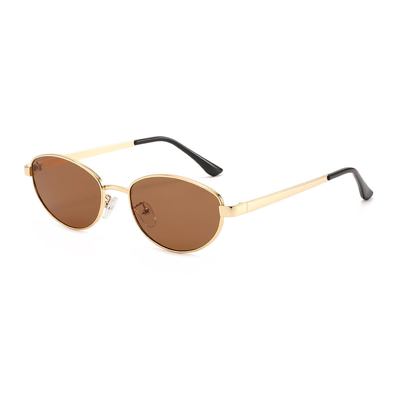 Women's fashionable sunglasses with narrow metal frame Bowlift