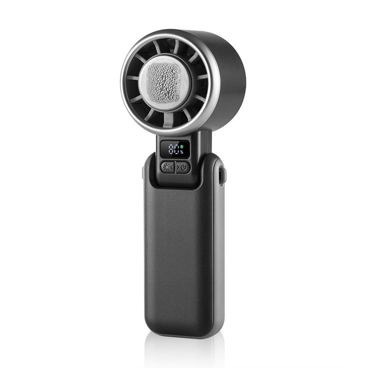 Women Portable Handheld Fan with LCD Display and Variable Speed Control Bowlift