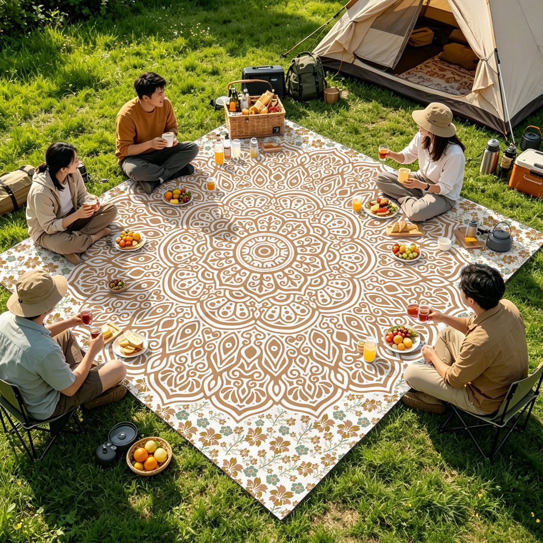 Mandala Design Beach Mat Bowlift
