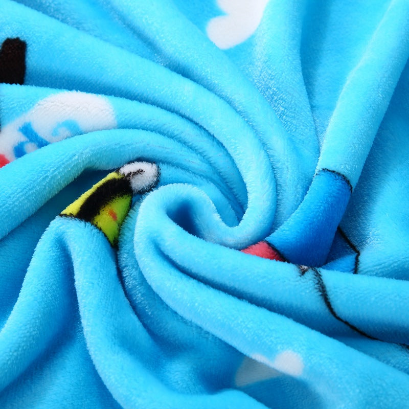 Children's Cartoon Character Fleece Blanket Bowlift