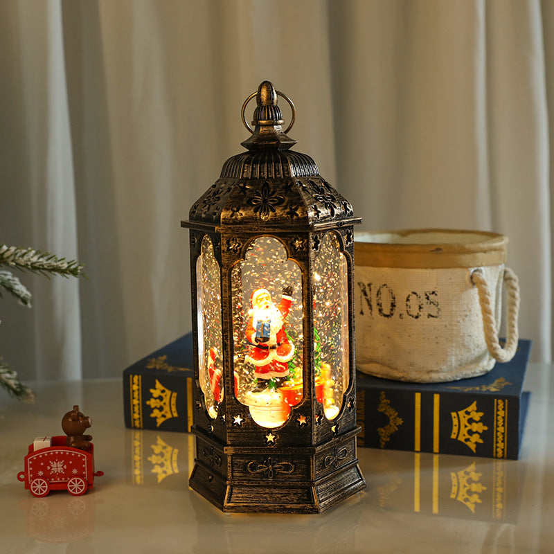 Illuminated Vintage Christmas Lantern Bowlift