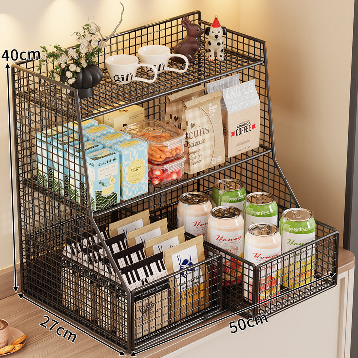 Rustic Two-Tier Storage Shelf Bowlift