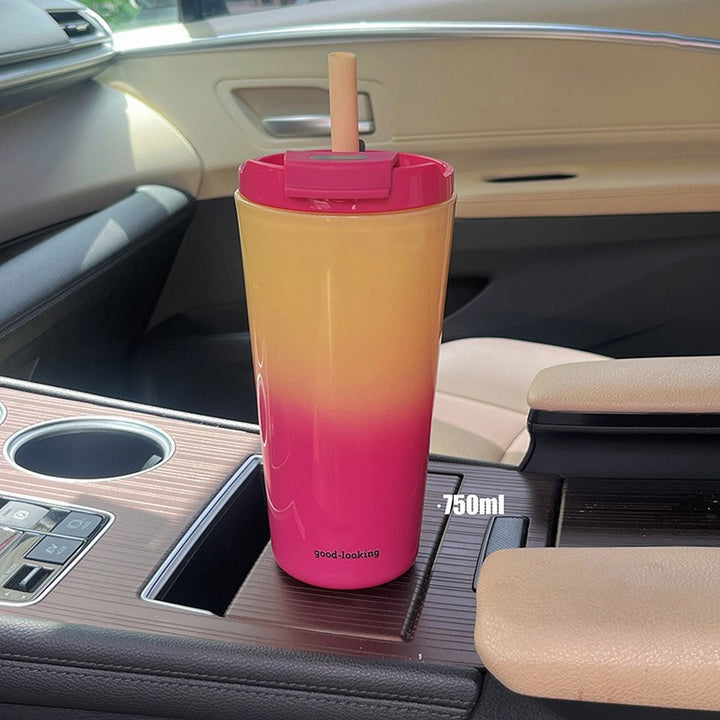 Ladies Insulated Drinking Cup with Lid and Straw Bowlift