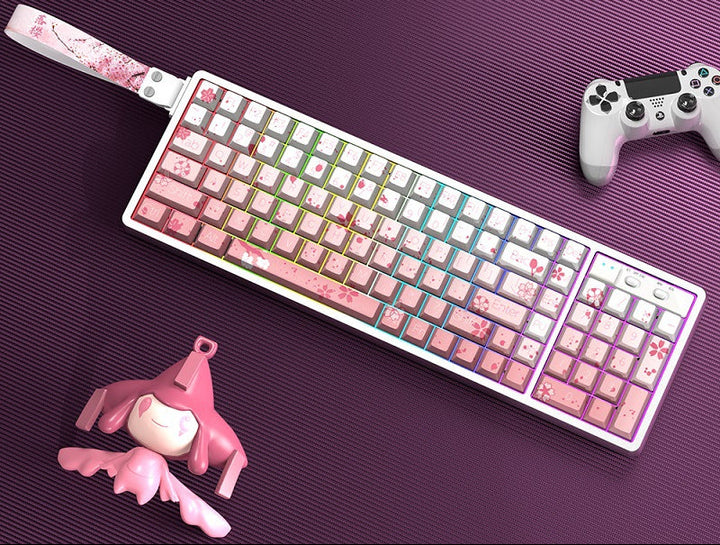 Customizable RGB Gaming Keyboard with Artistic Keycaps Bowlift