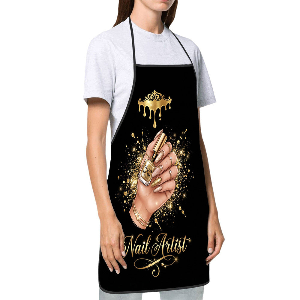 Dog Lover Full-Coverage Kitchen Apron With Adjustable Neck Strap And Waterproof Polyester Shell