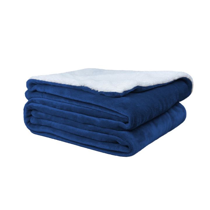 Dual-Sided Plush Throw Blanket Dog Bed