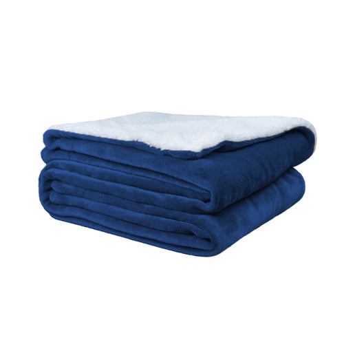 Dual-Sided Plush Throw Blanket Dog Bed