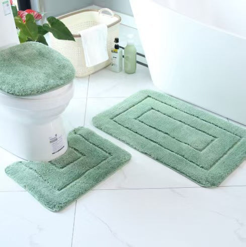 Plush Bath Mat Set Bowlift
