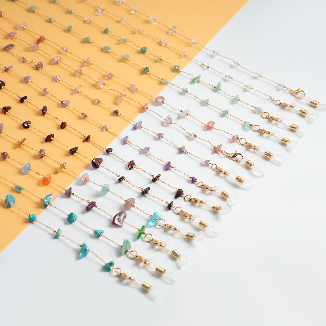 Delicate Gemstone Bead Eyewear Chain Bowlift