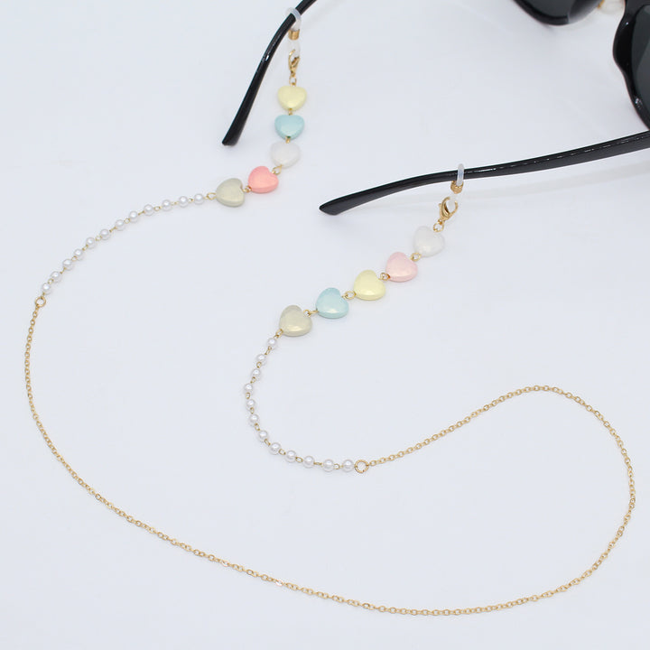 Floral Decorated Eyewear Chain Bowlift