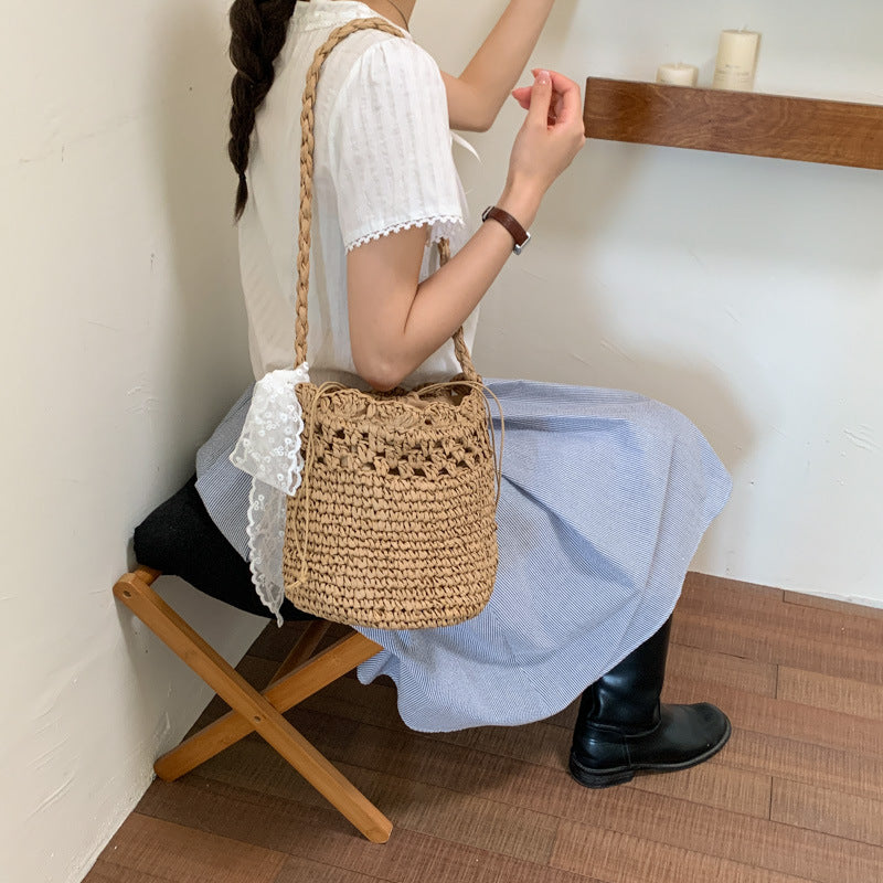 Handmade Braided Bucket Bag Bowlift
