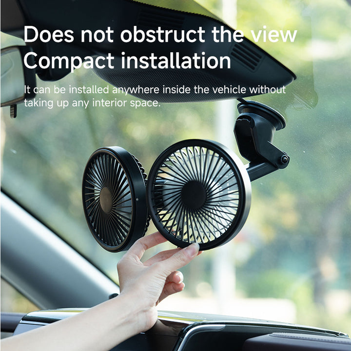 Unisex Dual-Head Rotating Clip-On Fan Bowlift