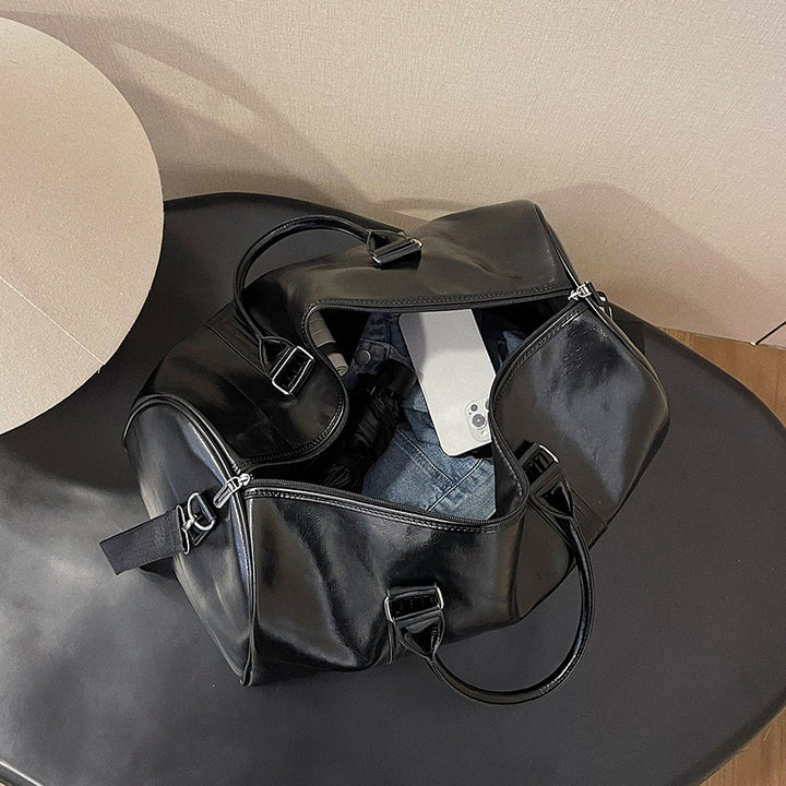 Stylish Leather Travel Duffel Bowlift