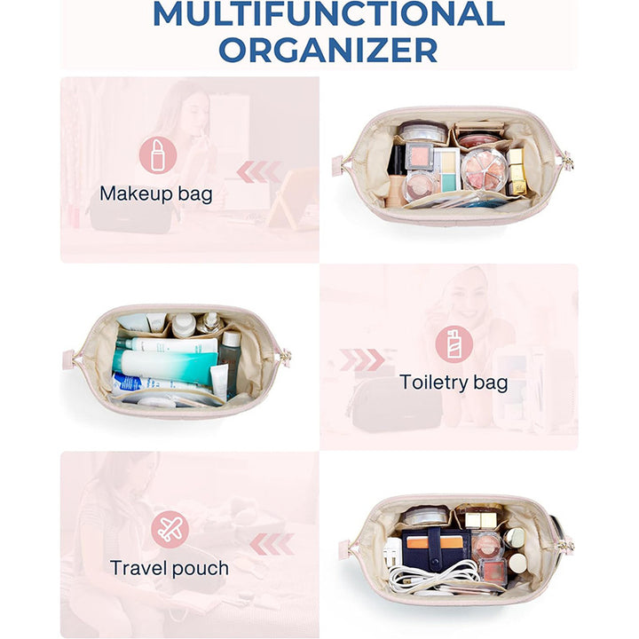 Cosmetic bag with matte finish and zipper Bowlift